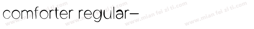 comforter regular字体转换